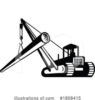 Excavator Clipart #1808415 by patrimonio