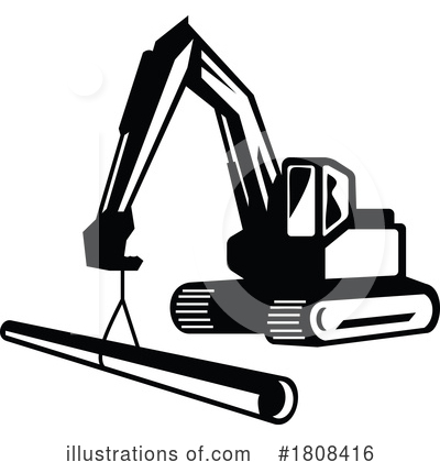 Royalty-Free (RF) Excavator Clipart Illustration by patrimonio - Stock Sample #1808416