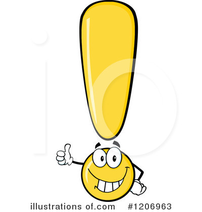 Royalty-Free (RF) Exclamation Point Clipart Illustration by Hit Toon - Stock Sample #1206963