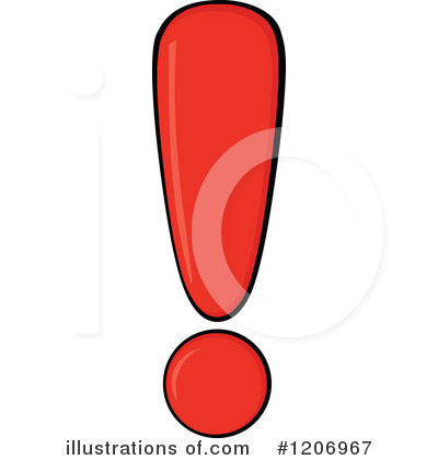 Royalty-Free (RF) Exclamation Point Clipart Illustration by Hit Toon - Stock Sample #1206967