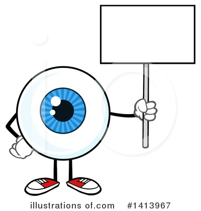 Royalty-Free (RF) Eyeball Character Clipart Illustration by Hit Toon - Stock Sample #1413967
