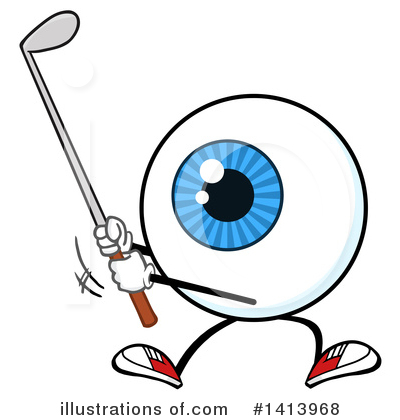 Royalty-Free (RF) Eyeball Character Clipart Illustration by Hit Toon - Stock Sample #1413968