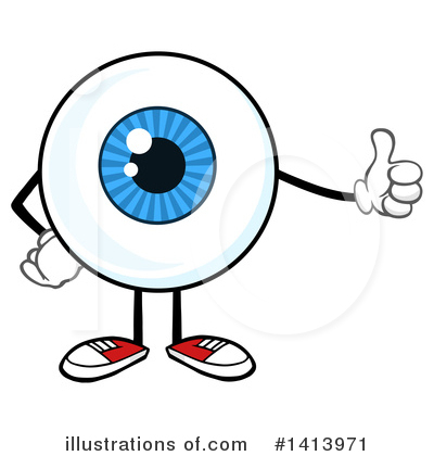 Royalty-Free (RF) Eyeball Character Clipart Illustration by Hit Toon - Stock Sample #1413971