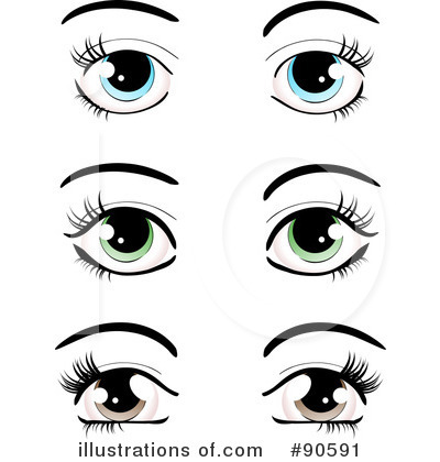 Royalty-Free (RF) Eyes Clipart Illustration by elaineitalia - Stock Sample #90591
