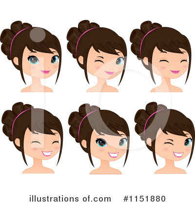 Royalty-Free (RF) Face Clipart Illustration by Melisende Vector - Stock Sample #1151880