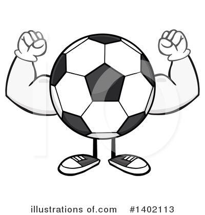 Royalty-Free (RF) Faceless Soccer Ball Clipart Illustration by Hit Toon - Stock Sample #1402113