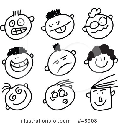 Royalty-Free (RF) Faces Clipart Illustration by Prawny - Stock Sample #48903