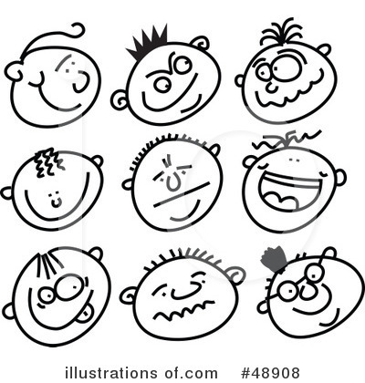 Royalty-Free (RF) Faces Clipart Illustration by Prawny - Stock Sample #48908