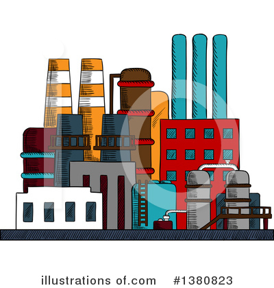 Refinery Clipart #1380823 by Vector Tradition SM