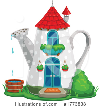 Watering Can Clipart #1773838 by Vector Tradition SM