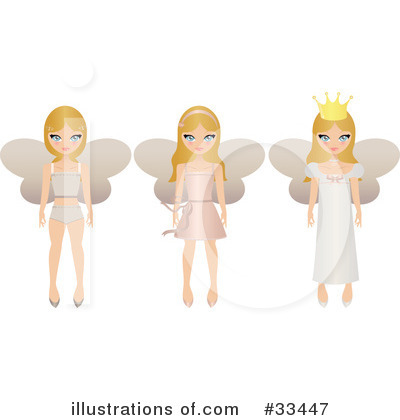 Royalty-Free (RF) Fairy Princess Clipart Illustration by Melisende Vector - Stock Sample #33447