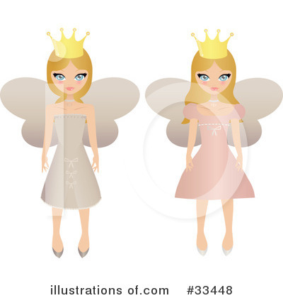 Royalty-Free (RF) Fairy Princess Clipart Illustration by Melisende Vector - Stock Sample #33448