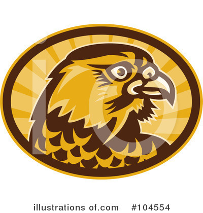 Royalty-Free (RF) Falcon Clipart Illustration by patrimonio - Stock Sample #104554