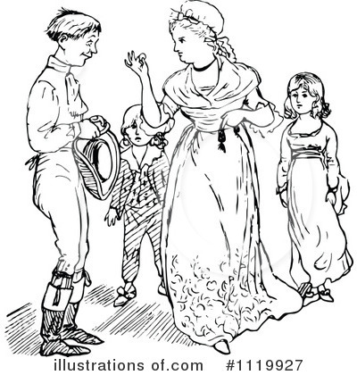 Royalty-Free (RF) Family Clipart Illustration by Prawny Vintage - Stock Sample #1119927