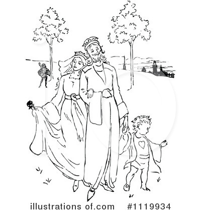 Royalty-Free (RF) Family Clipart Illustration by Prawny Vintage - Stock Sample #1119934