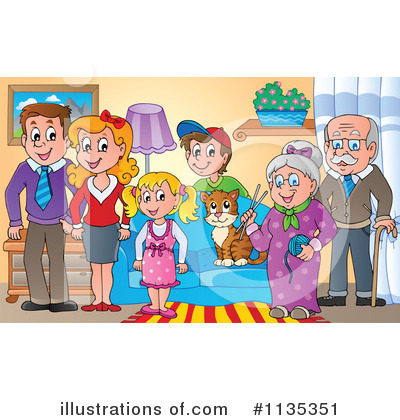 Royalty-Free (RF) Family Clipart Illustration by visekart - Stock Sample #1135351