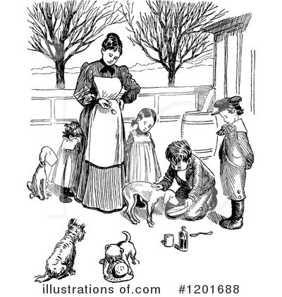 Royalty-Free (RF) Family Clipart Illustration by Prawny Vintage - Stock Sample #1201688