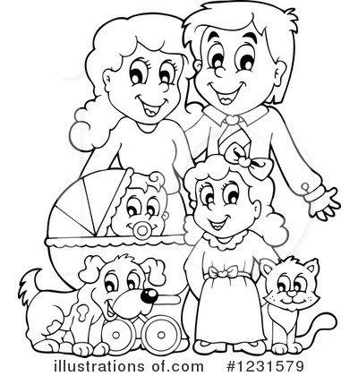Royalty-Free (RF) Family Clipart Illustration by visekart - Stock Sample #1231579