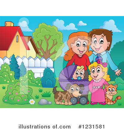 Royalty-Free (RF) Family Clipart Illustration by visekart - Stock Sample #1231581