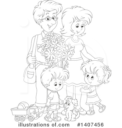 Royalty-Free (RF) Family Clipart Illustration by Alex Bannykh - Stock Sample #1407456