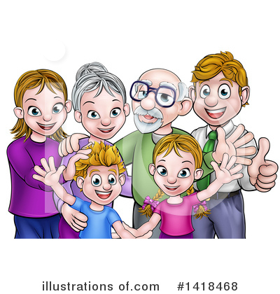 Royalty-Free (RF) Family Clipart Illustration by AtStockIllustration - Stock Sample #1418468
