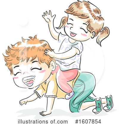Siblings Clipart #1607854 by BNP Design Studio