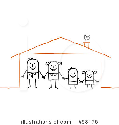Royalty-Free (RF) Family Clipart Illustration by NL shop - Stock Sample #58176