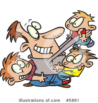 Royalty-Free (RF) Family Clipart Illustration by toonaday - Stock Sample #5861