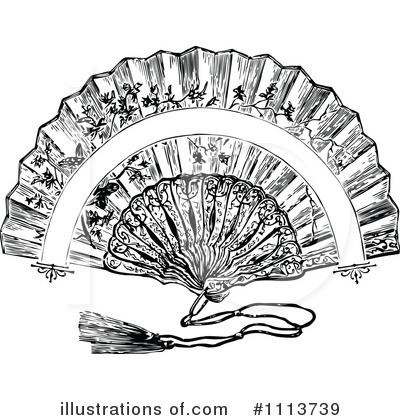 Royalty-Free (RF) Fan Clipart Illustration by Prawny Vintage - Stock Sample #1113739