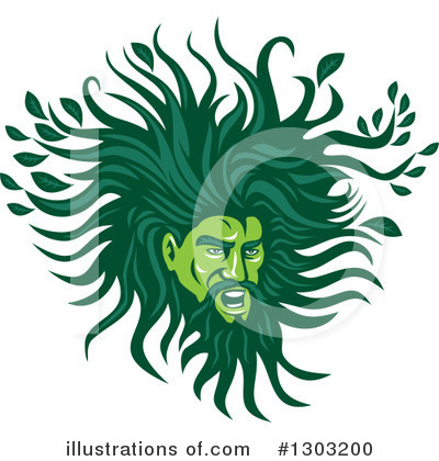 Green Man Clipart #1303200 by patrimonio