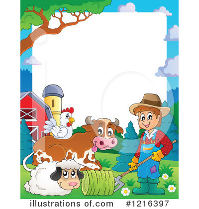 Royalty-Free (RF) Farm Animal Clipart Illustration by visekart - Stock Sample #1216397