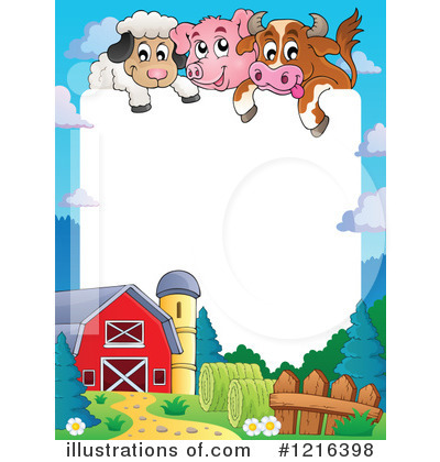 Royalty-Free (RF) Farm Animal Clipart Illustration by visekart - Stock Sample #1216398