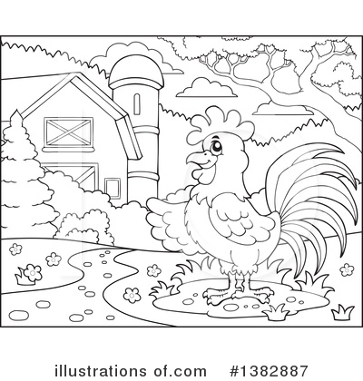 Royalty-Free (RF) Farm Animal Clipart Illustration by visekart - Stock Sample #1382887
