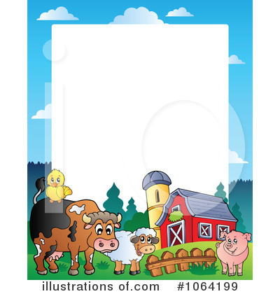 Royalty-Free (RF) Farm Animals Clipart Illustration by visekart - Stock Sample #1064199
