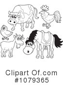 Farm Animals Clipart #1079365 by visekart