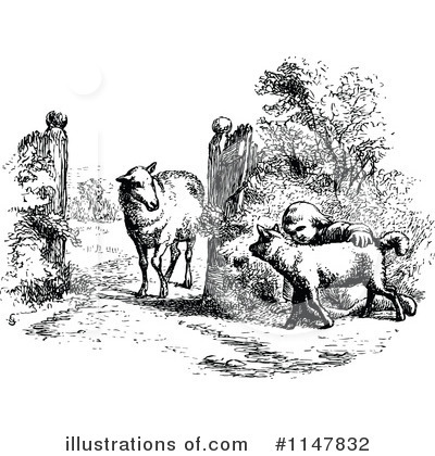 Royalty-Free (RF) Farm Animals Clipart Illustration by Prawny Vintage - Stock Sample #1147832