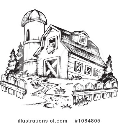 Royalty-Free (RF) Farm Clipart Illustration by visekart - Stock Sample #1084805