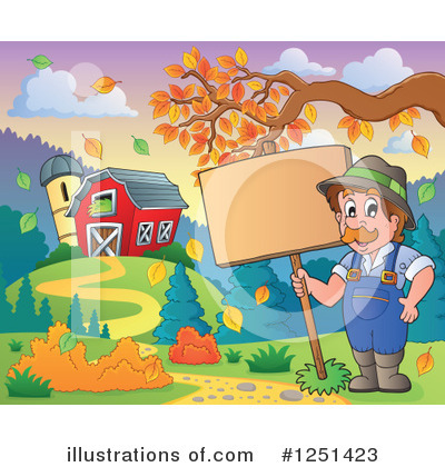 Royalty-Free (RF) Farm Clipart Illustration by visekart - Stock Sample #1251423