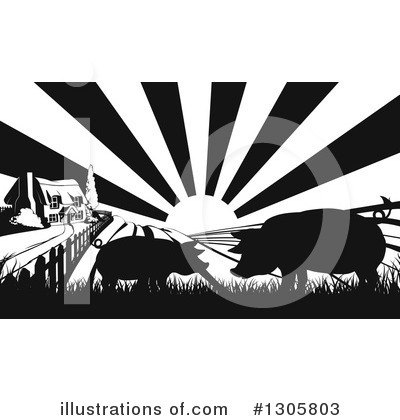 Royalty-Free (RF) Farm Clipart Illustration by AtStockIllustration - Stock Sample #1305803