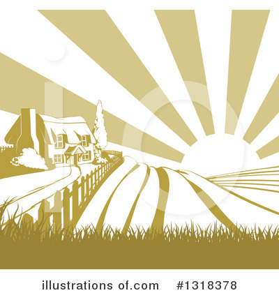 Royalty-Free (RF) Farm Clipart Illustration by AtStockIllustration - Stock Sample #1318378