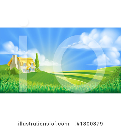 Cottage Clipart #1300879 by AtStockIllustration