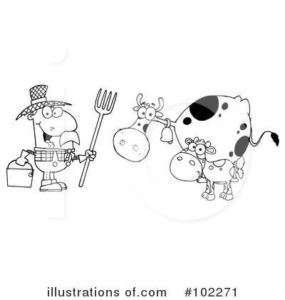 Royalty-Free (RF) Farmer Clipart Illustration by Hit Toon - Stock Sample #102271