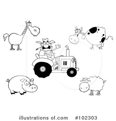 Royalty-Free (RF) Farmer Clipart Illustration by Hit Toon - Stock Sample #102303