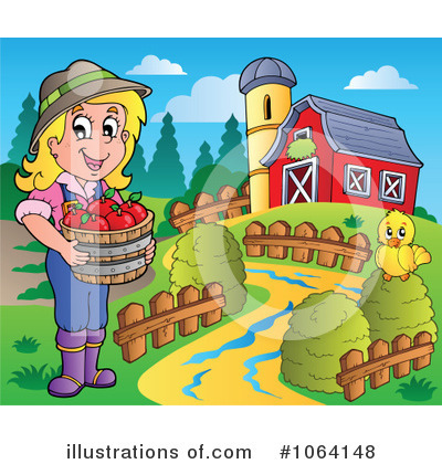 Royalty-Free (RF) Farmer Clipart Illustration by visekart - Stock Sample #1064148