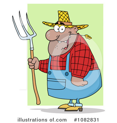 Royalty-Free (RF) Farmer Clipart Illustration by Hit Toon - Stock Sample #1082831