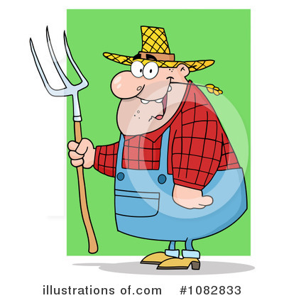 Royalty-Free (RF) Farmer Clipart Illustration by Hit Toon - Stock Sample #1082833
