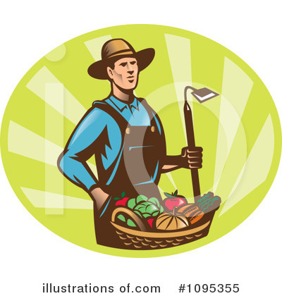 Royalty-Free (RF) Farmer Clipart Illustration by patrimonio - Stock Sample #1095355