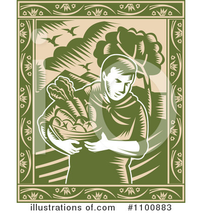 Royalty-Free (RF) Farmer Clipart Illustration by patrimonio - Stock Sample #1100883