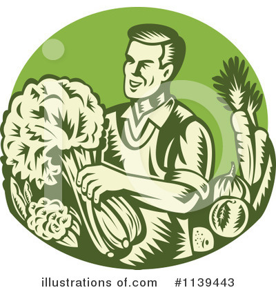 Royalty-Free (RF) Farmer Clipart Illustration by patrimonio - Stock Sample #1139443