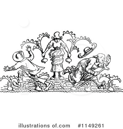 Royalty-Free (RF) Farmer Clipart Illustration by Prawny Vintage - Stock Sample #1149261